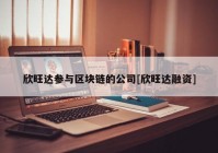 欣旺达参与区块链的公司[欣旺达融资]